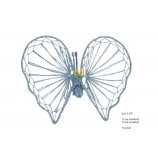 MOTYL  ABACA NIEBIESKI 13  CM