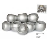 BEL CUP DUŻY srebrny 7,5-9 cm (12 sztuk w opakowaniu)