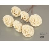 SHOLA LOTOS BIAŁY 6-7 cm na druciku 6 szt/opak