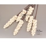 SHOLA BIAŁA 30 szt. JAGODA na 25 cm na druciku 6 SZT/OPAK