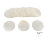 MUSZLE CAPIZ 5 cm, z 1 dziurką, do wyrobu lamp czy żyrandoli, 50 szt w opakowaniu