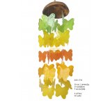 DZWONKI wietrzne z muszli capiz kolorowe motylki na kokosie