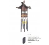 DZWONKI WIETRZNA DOMEK BAMBUSOWY DEKORACJA 35 CM. Waga 80 gram.