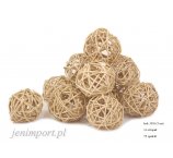 KULE RATANOWE 5 CM NATURALNE 12SZT/OPAK