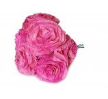 różowy kolor RÓŻE KWIATY Z SUSZONYCH LIŚCI MAGNOLII 7-8 cm